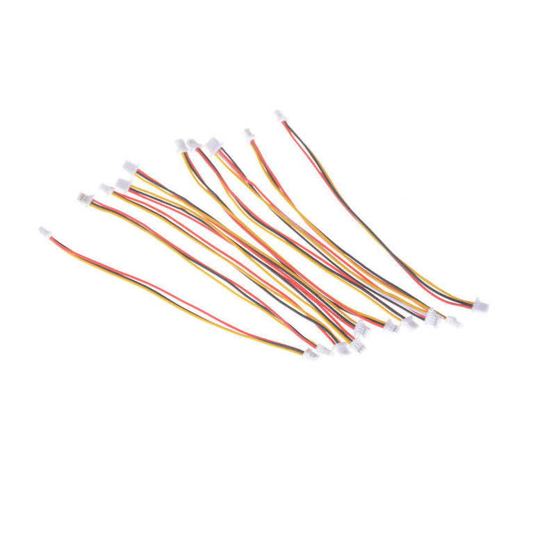 10 x Mini Micro SH 1.0mm 3-Pin JST Double Connector Plug Wires Cables 100MM  Tt