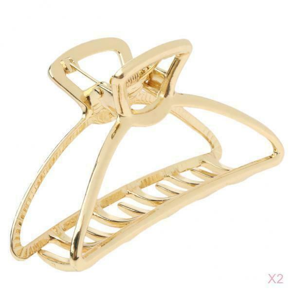 2PCS Large Hair Claw Clip Metal Strong Holding Hair Grip Pin Ponytail Holder,