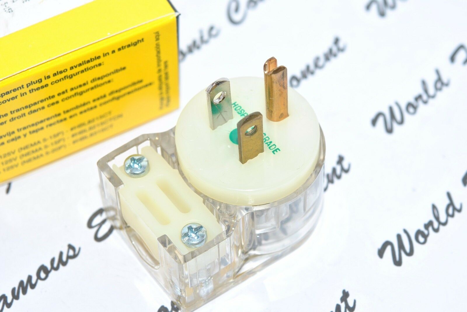 1pcs-HUBBELL WIRING HBL8215CAT 15A 125V NEMA5-15P Hospital Grade Plug