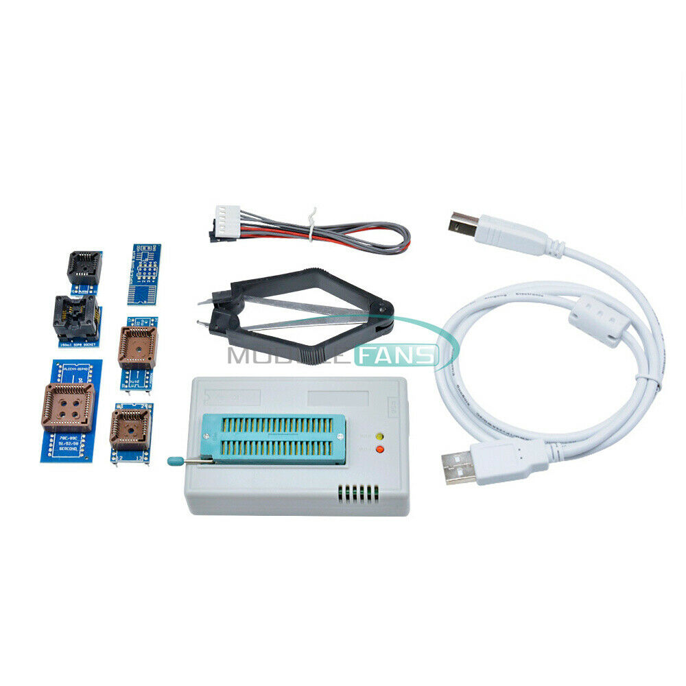 TL866II Plus Programmer USB EPROM FLASH BIOS 7 Adapter Socket Extractor TL866