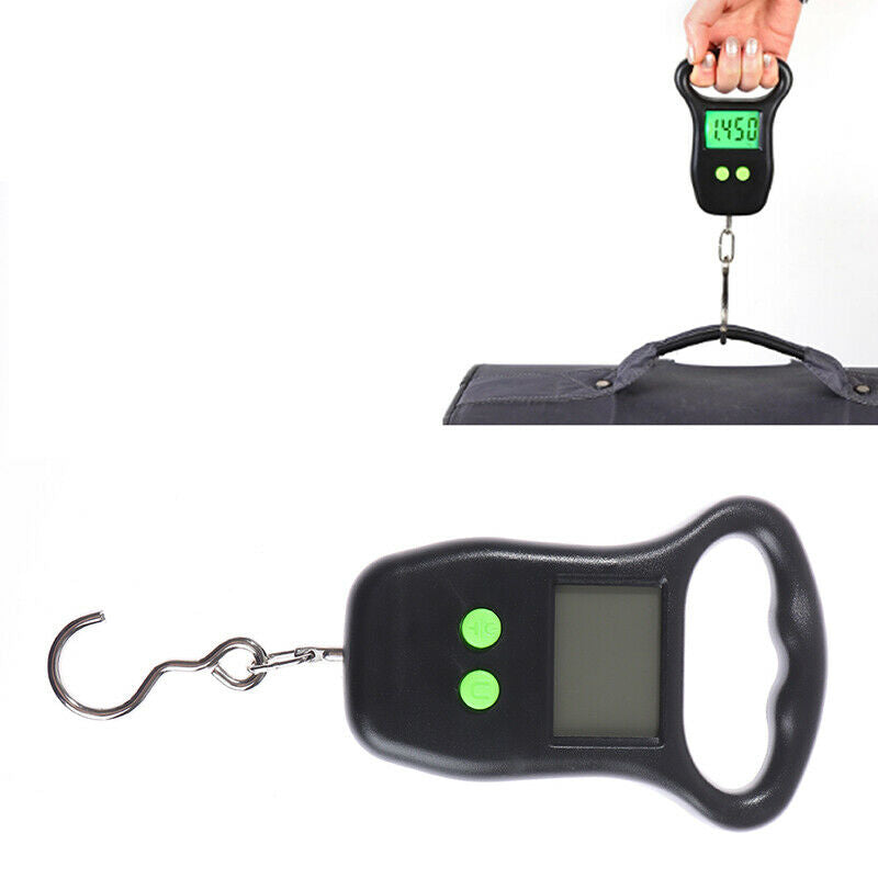 50kg Digital Luggage Scale With Handle Hanging Electronic Scale Fishing ScaDEAU