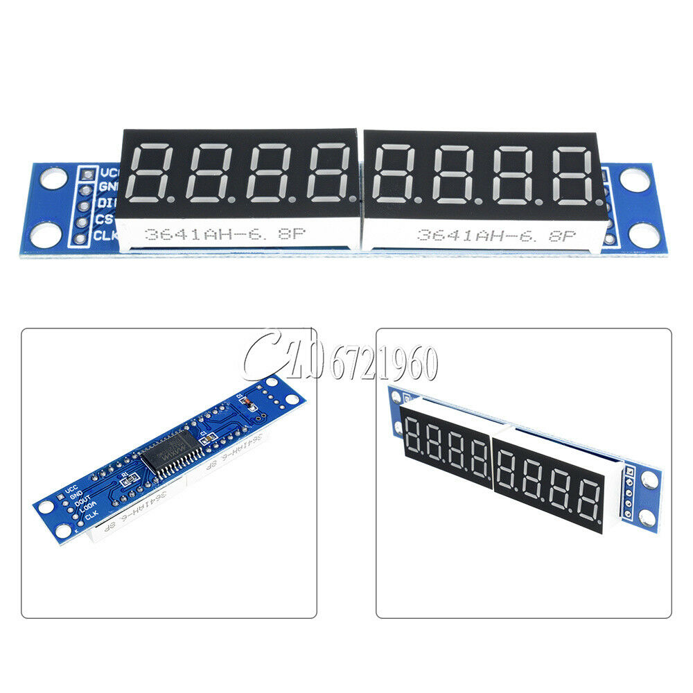 Blue MAX7219 LED Dot Matrix 8 Digit Digital Tube Display Control For Arduino
