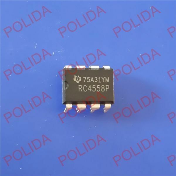 10PCS OP AMP IC TI DIP-8 RC4558P RC4558PE4