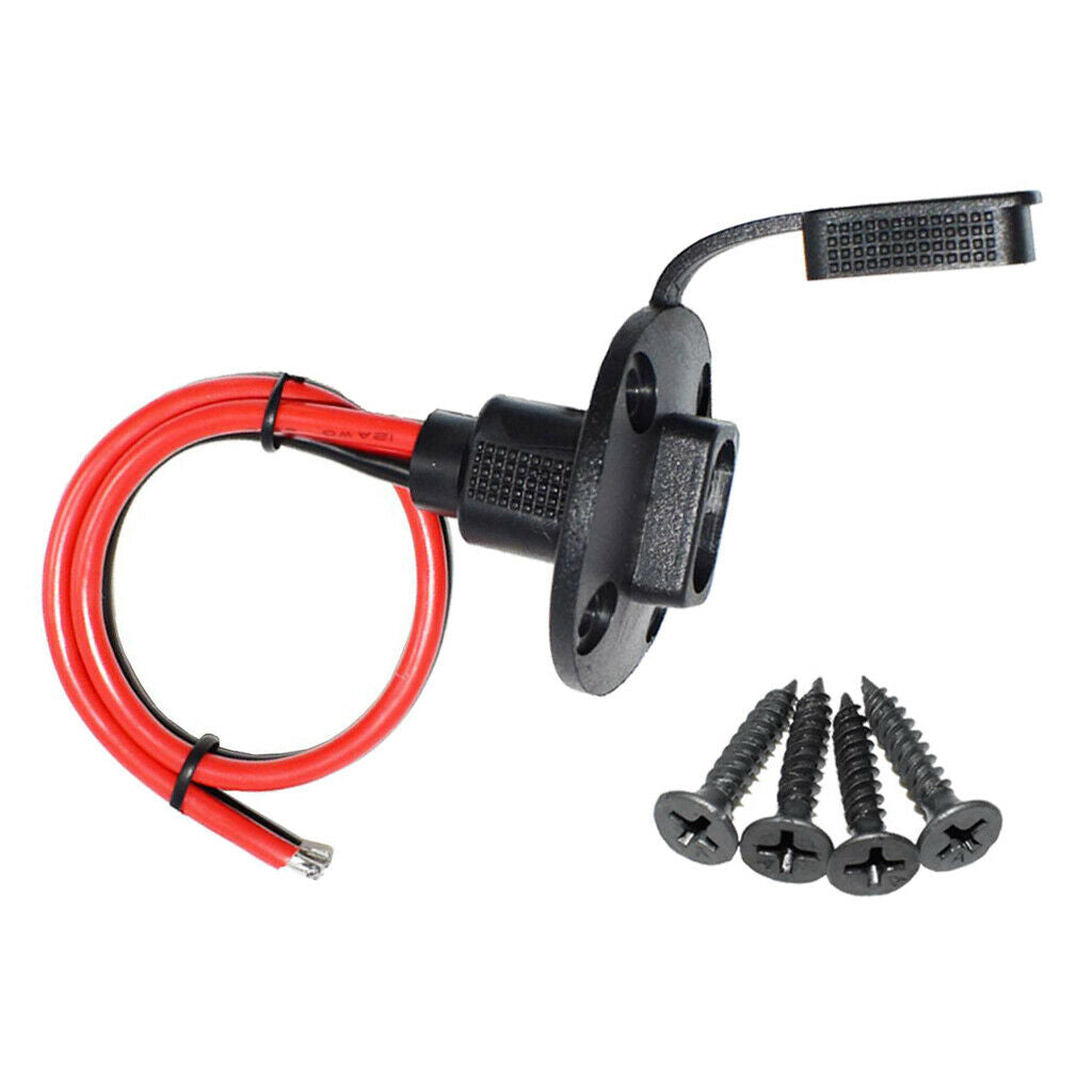 Weatherproof Universal 30cm SAE Socket Sidewall Port Cable w/ 4 Screws