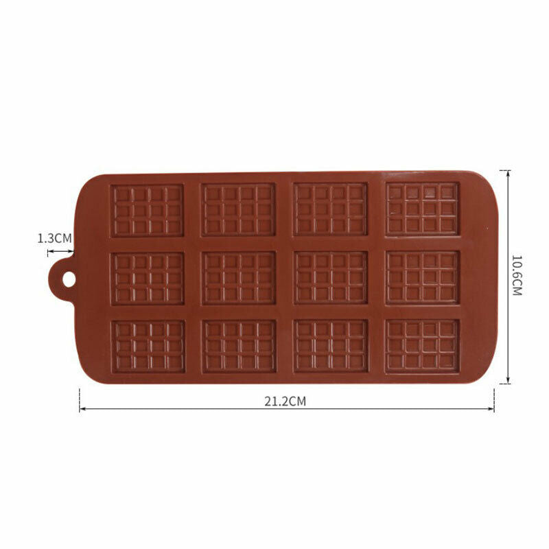 12 Cell Cavity Mini Chocolate Bar Candy Professional Silicone Mould Decor.l8