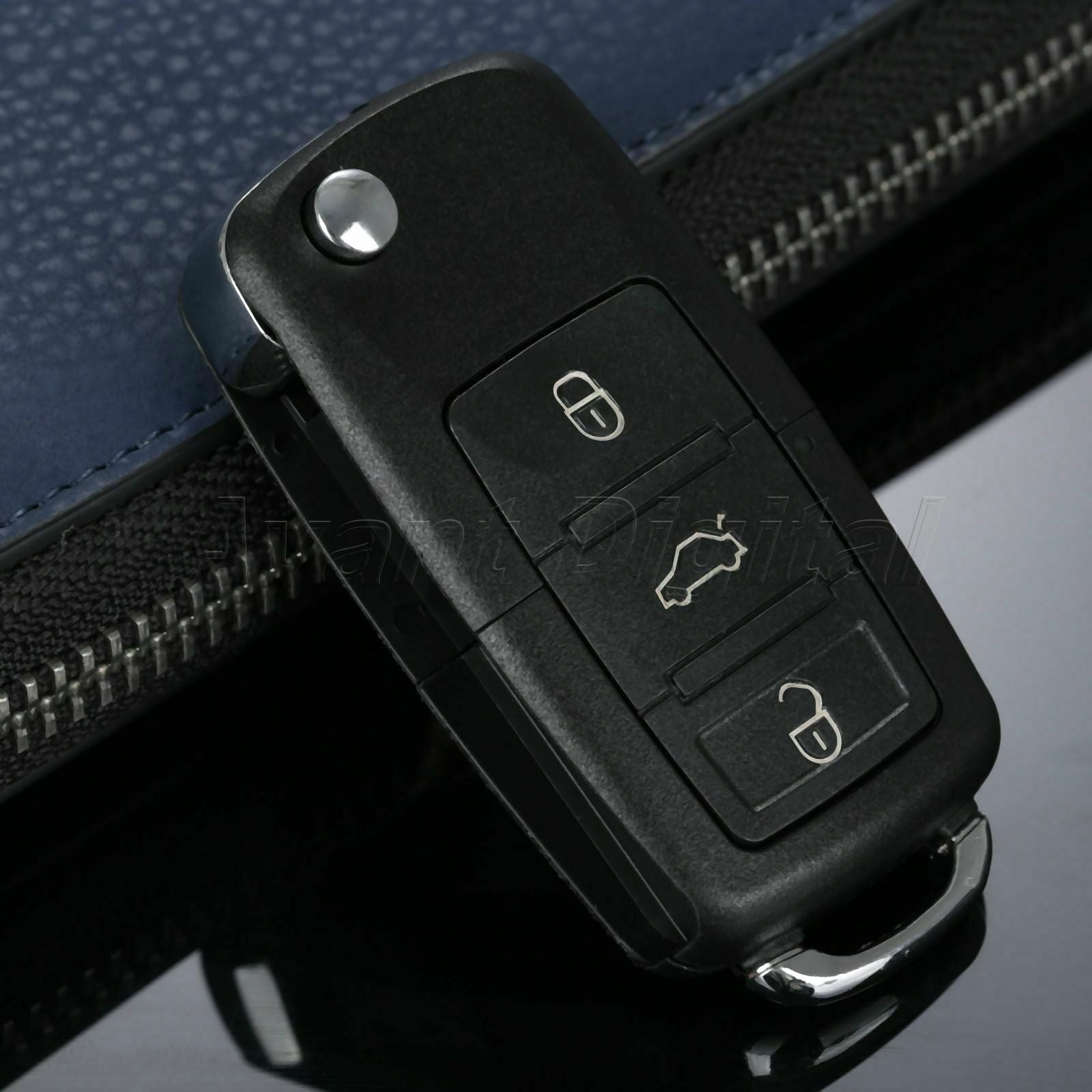 3 Buttons Folding Flip Car Remote Key Shell Case For  Golf Passat Polo Bora