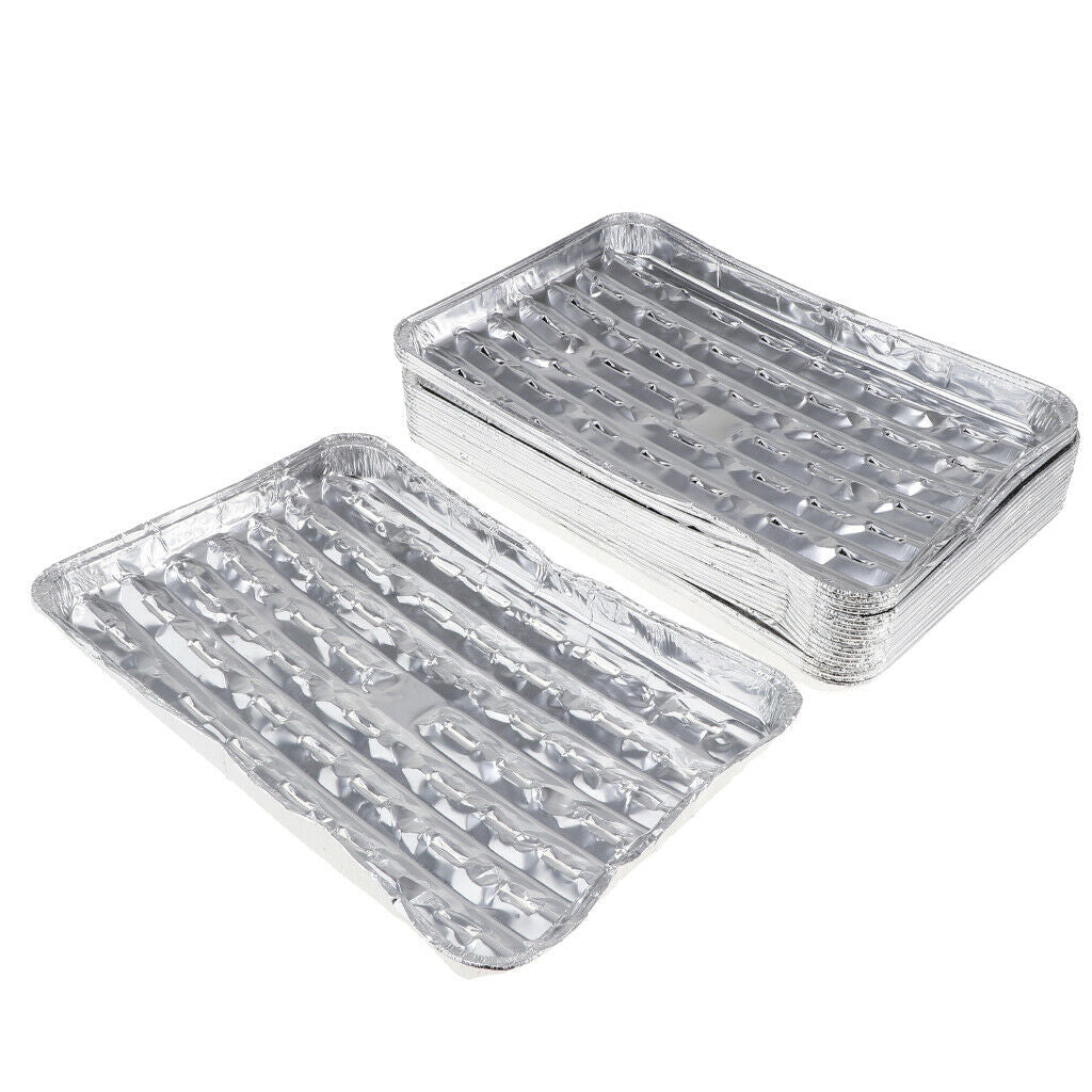 40x Disposable Aluminum Foil Pan Grilling Trays Cake Baking Plate Picnic