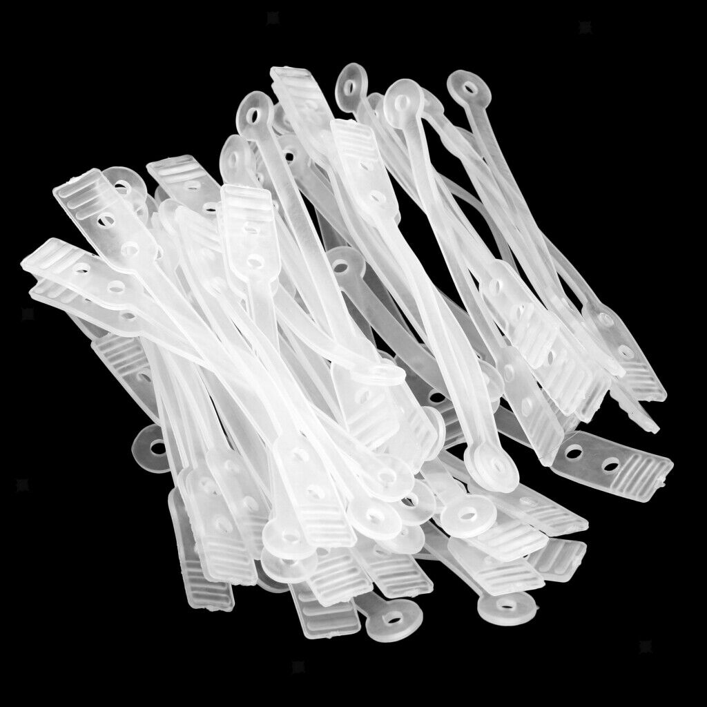 250Pcs Salon Styling Perming Rods Rubber Band Clear Hair Roller Fixing Tools