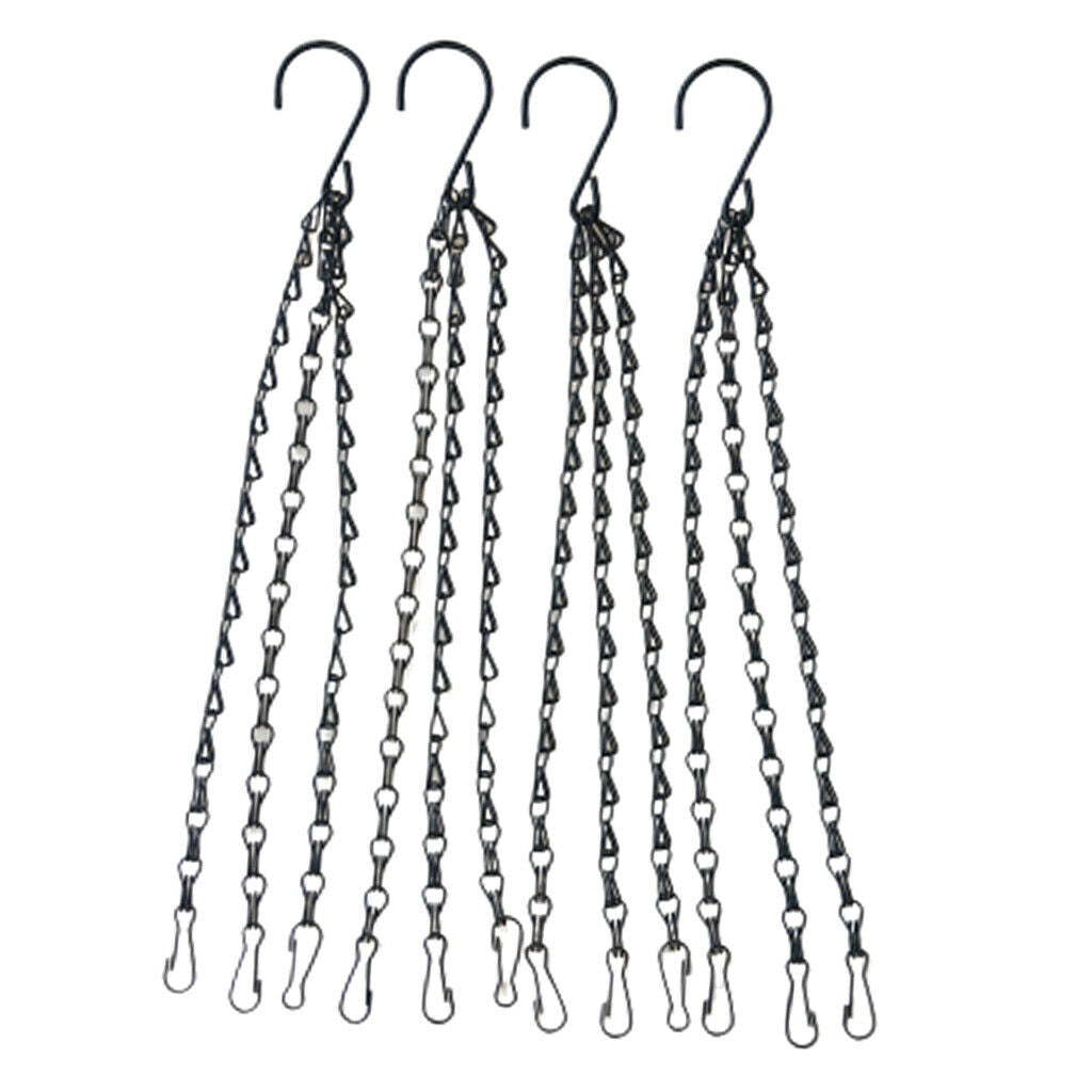 8x Durable Flowerpot Chain Hooks Bird Houses Hanging Hook Garden Fence Decor