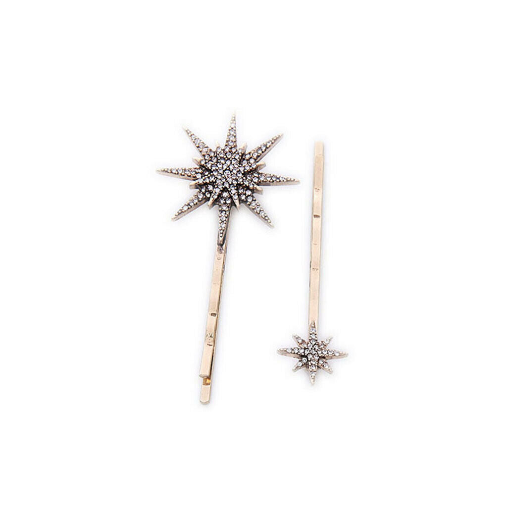 18Pcs New Popualr Crystal Moon Star Rhinestone Hairpin Hair Clip Barrette Women