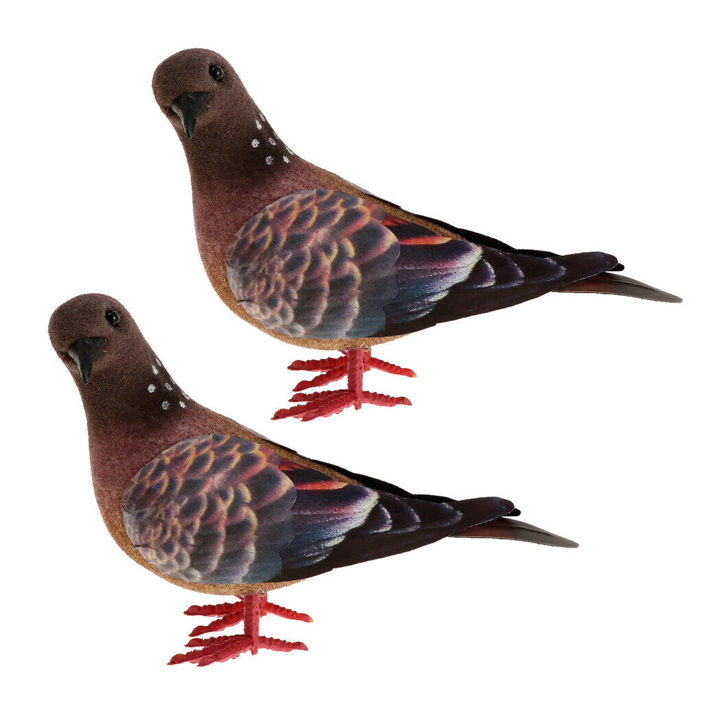 2pc Artificial Bird Ornaments DIY Craft Home Decorative Foam Doves Kids Toys