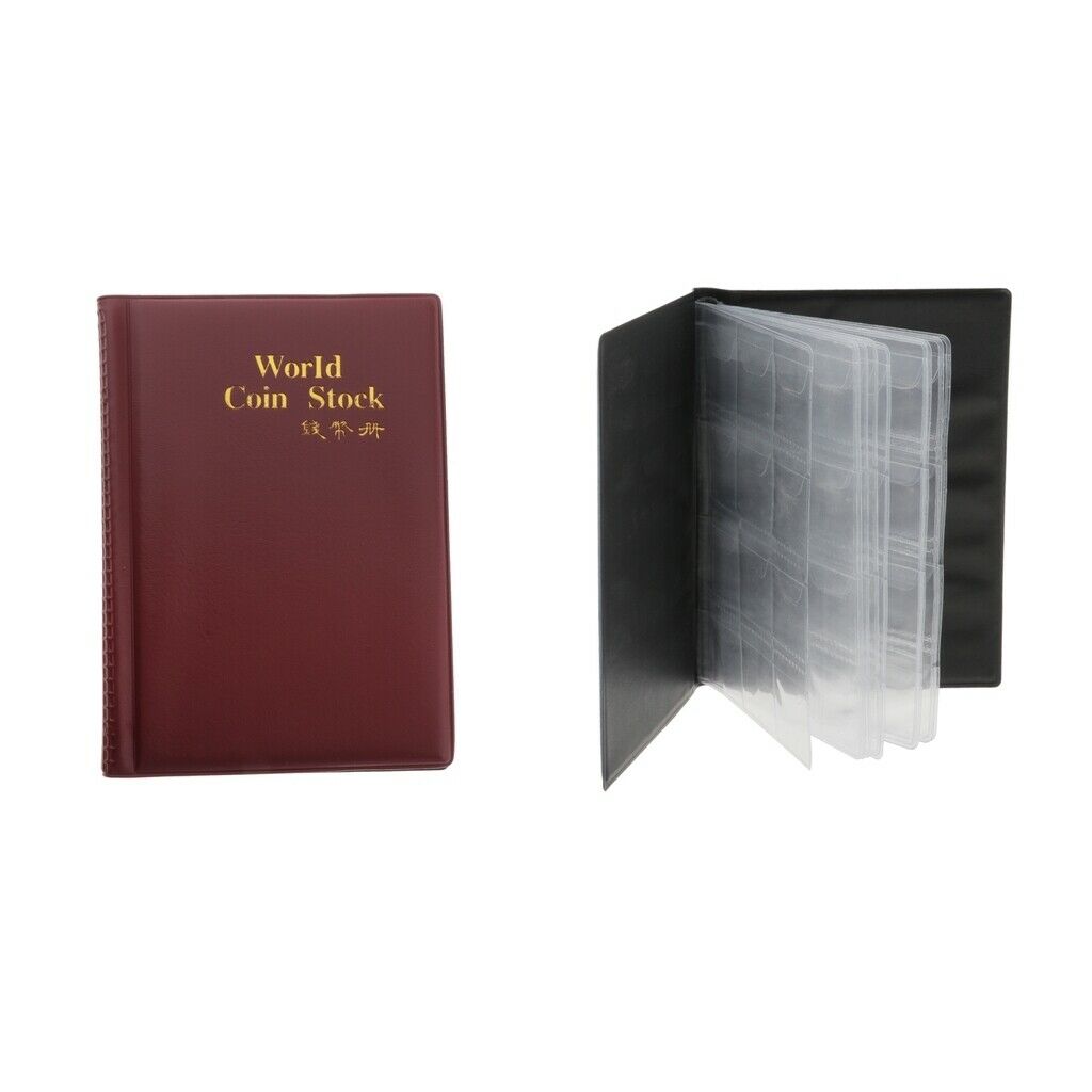 2pcs 120 Grids Coin Storage Album Commemorative Coin Currency Collector Book
