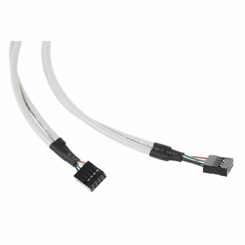 Dual Motherboard 9Pin Header to 4Port USB 2.0 Female Cable PCI Bracket A1T3T3