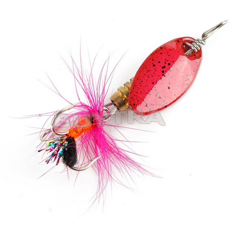 Lot 4pcs Fishing Spinner Spoon Baits Lures Fishing Swim Bait Lure Crankt2*NE SJ