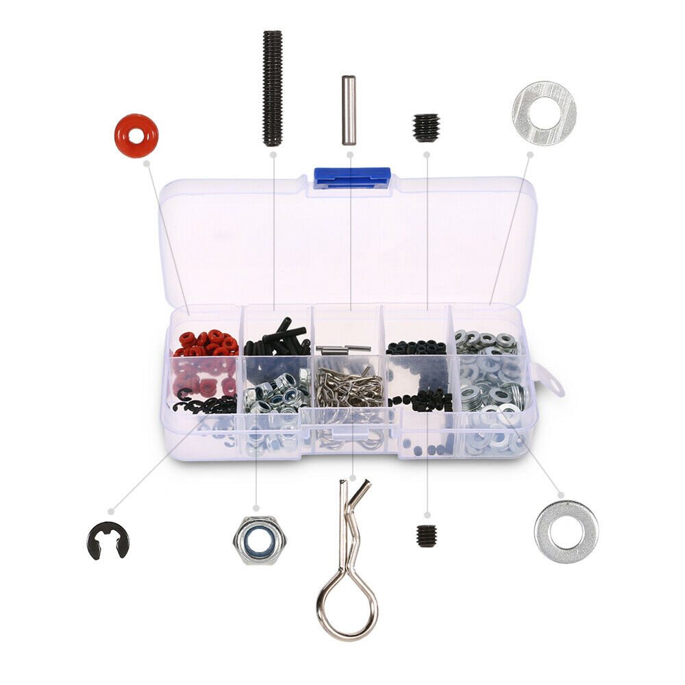 Set/340pcs Assorted RC Screws Tool Set for RC Car Kit HSP Axial Replacement