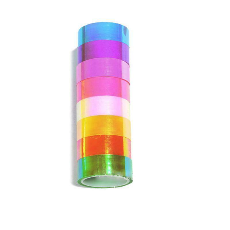 8pcs/set Rhythmic Gymnastics Decoration Holographic Glitter Tape Ring Stick DIY