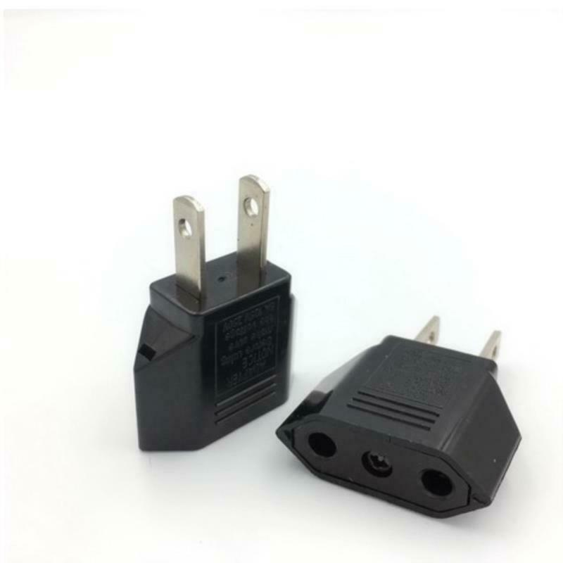 EU Euro Europe to US USA Power Jack Wall Plug Converter Travel Adapter Adap LQ
