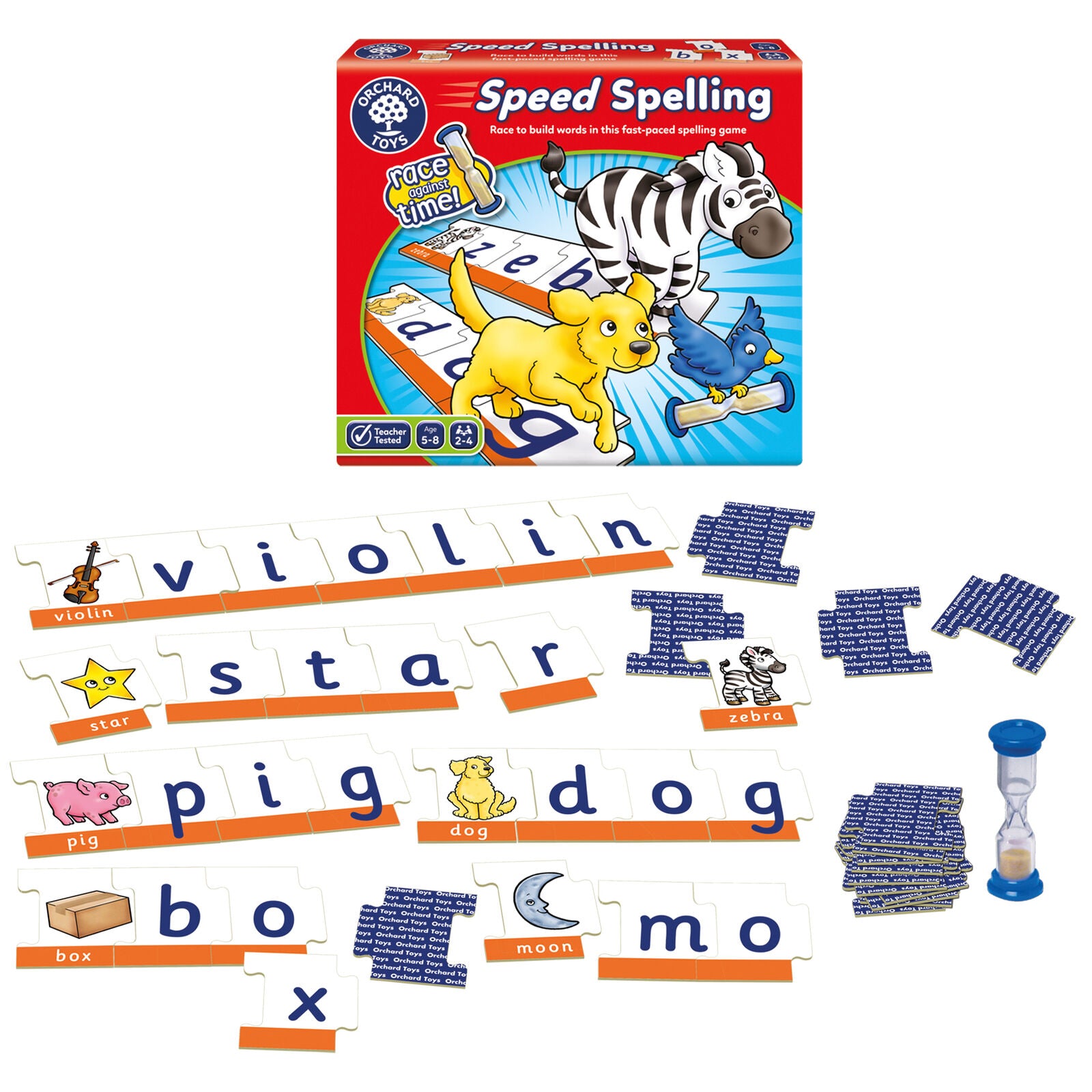 Orchard Toys 103 Speed Spelling Word Literacy Game Family Children Age 5 Years+