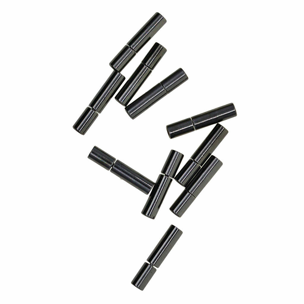 10 Set Black Glue In Bayonet Tube Clasp DIY Bracelet End Caps For 2mm Cord