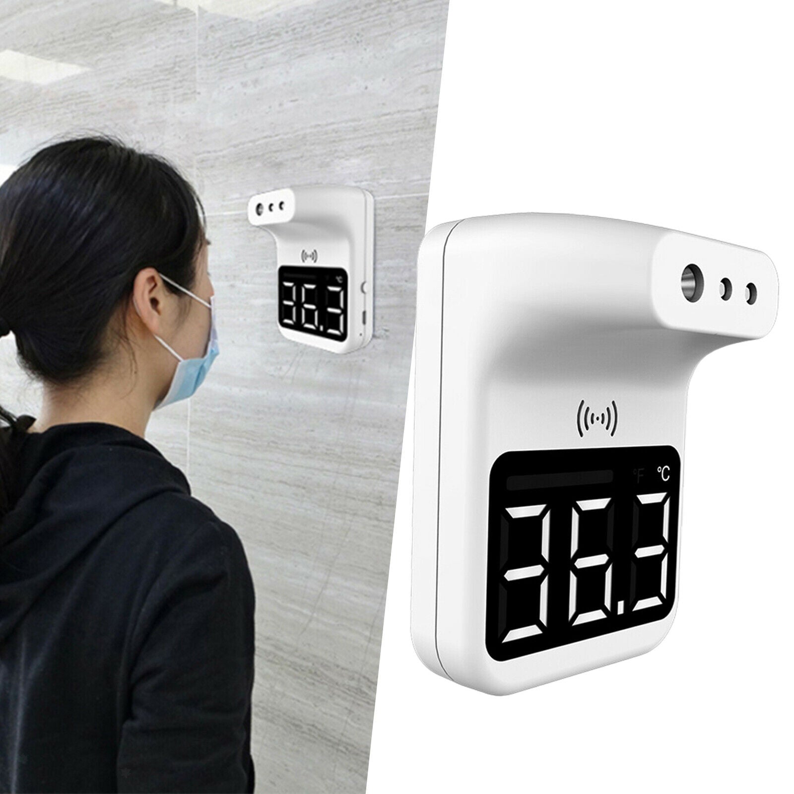 K3 Mini Automatic Wall Mounted Infrared Forehead Thermometer for The Office