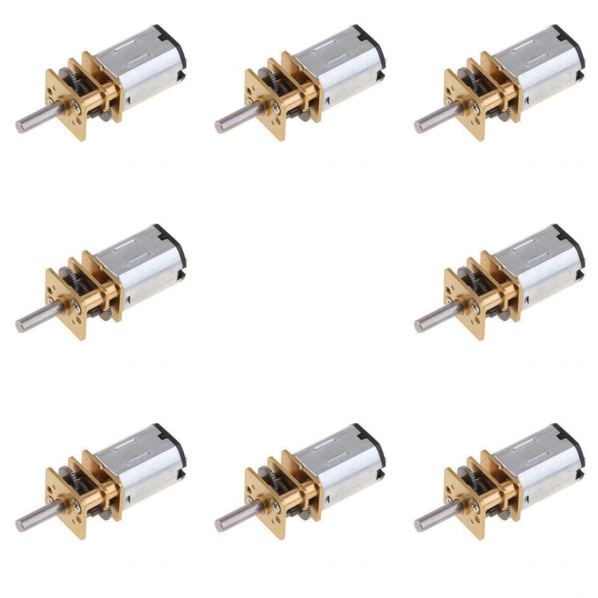8Pcs N20 DC 6V High Torque Gear Motor Mini Electrical Speed Reduction Motor