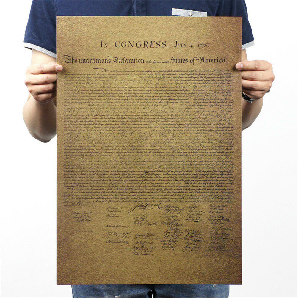 the united states declaration of independence retro poster wal.l8