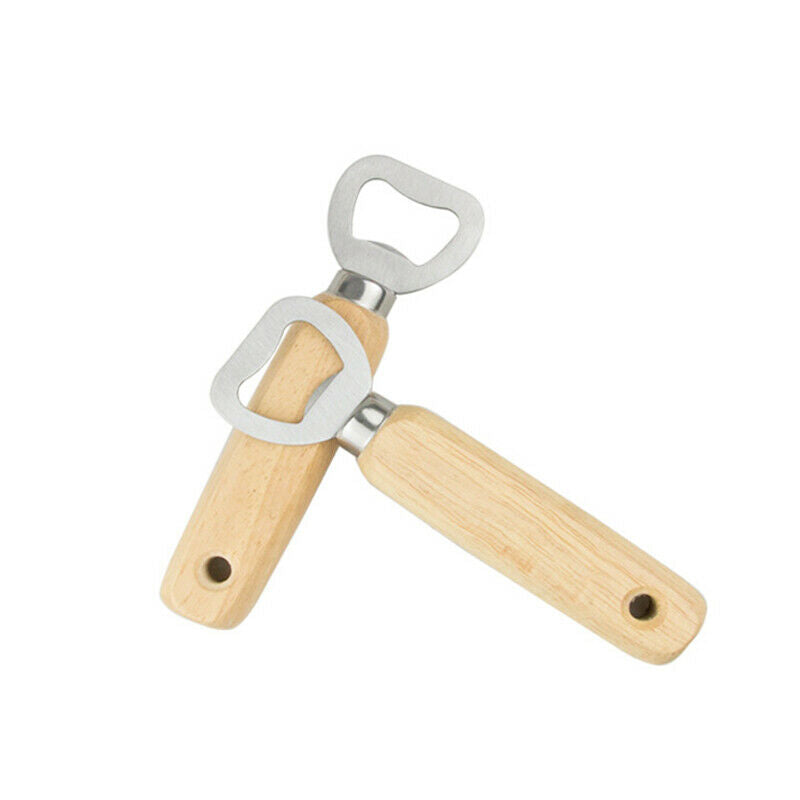 Rubber Wood Hand-held Bottle Opener Wine Beer Glass Bottle Cap Bottle Ope JY Kt