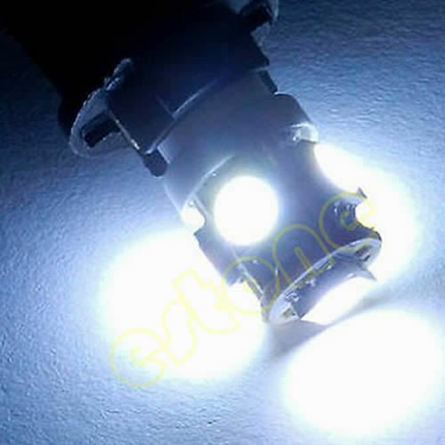 10x T10 Xenon White 5050 SMD 5-LED 194 168 W5W 360° Wedge Bulb Car Tail light
