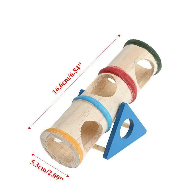 Wooden Colorful Seesaw Cage House Hide Play Pet Toys For Hamster Rat Mouse Mice