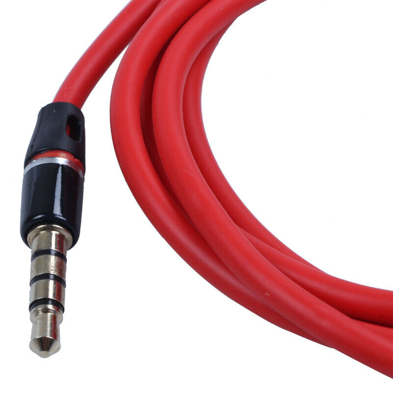 3.5mm 1/8 inch Male to Male 4 Pole Car AUX Audio Cord Cable Record Headphone RQ7