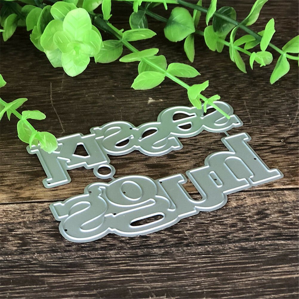 Hugs Kisses Alphabet Metal Cutting Dies For DIY Scrapbooking Album Paper .l8