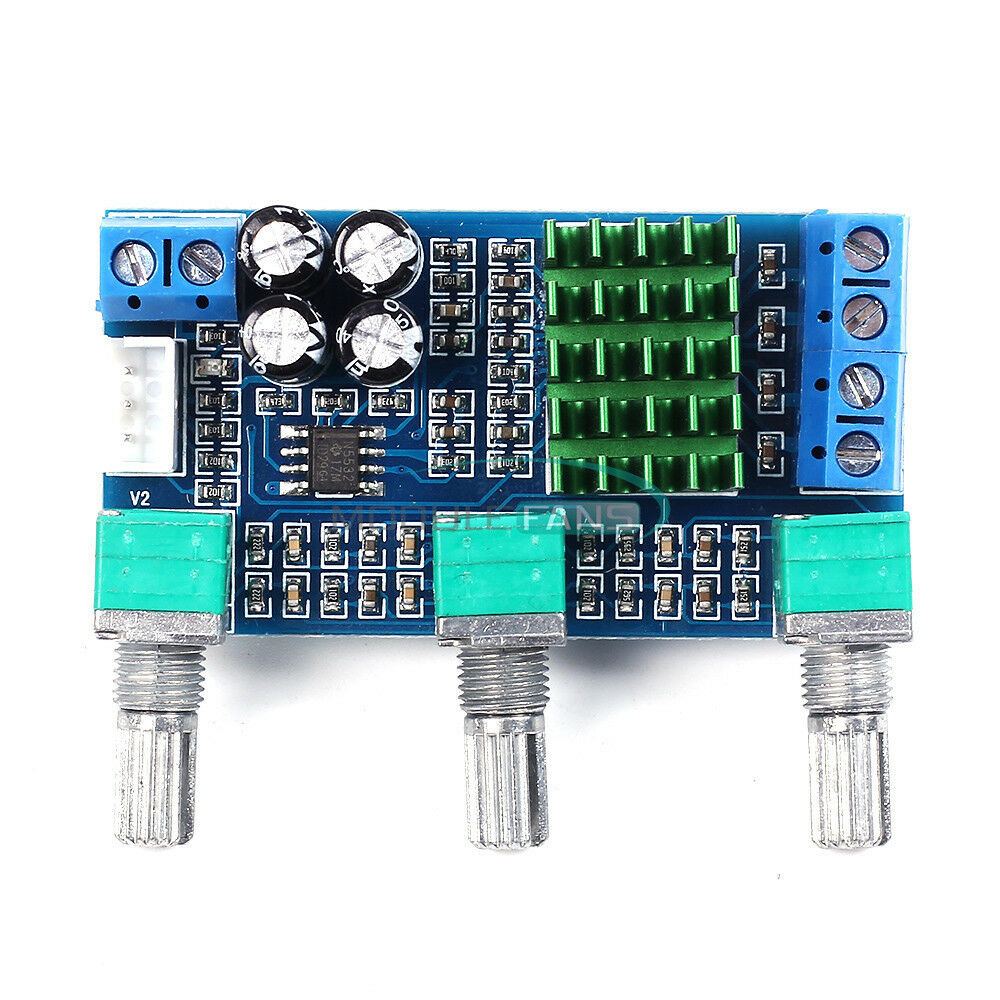 Digital DC 12V 24V 80Wx2 TPA3116D2 Dual Channel Treble Bass Pre Amplifier Board