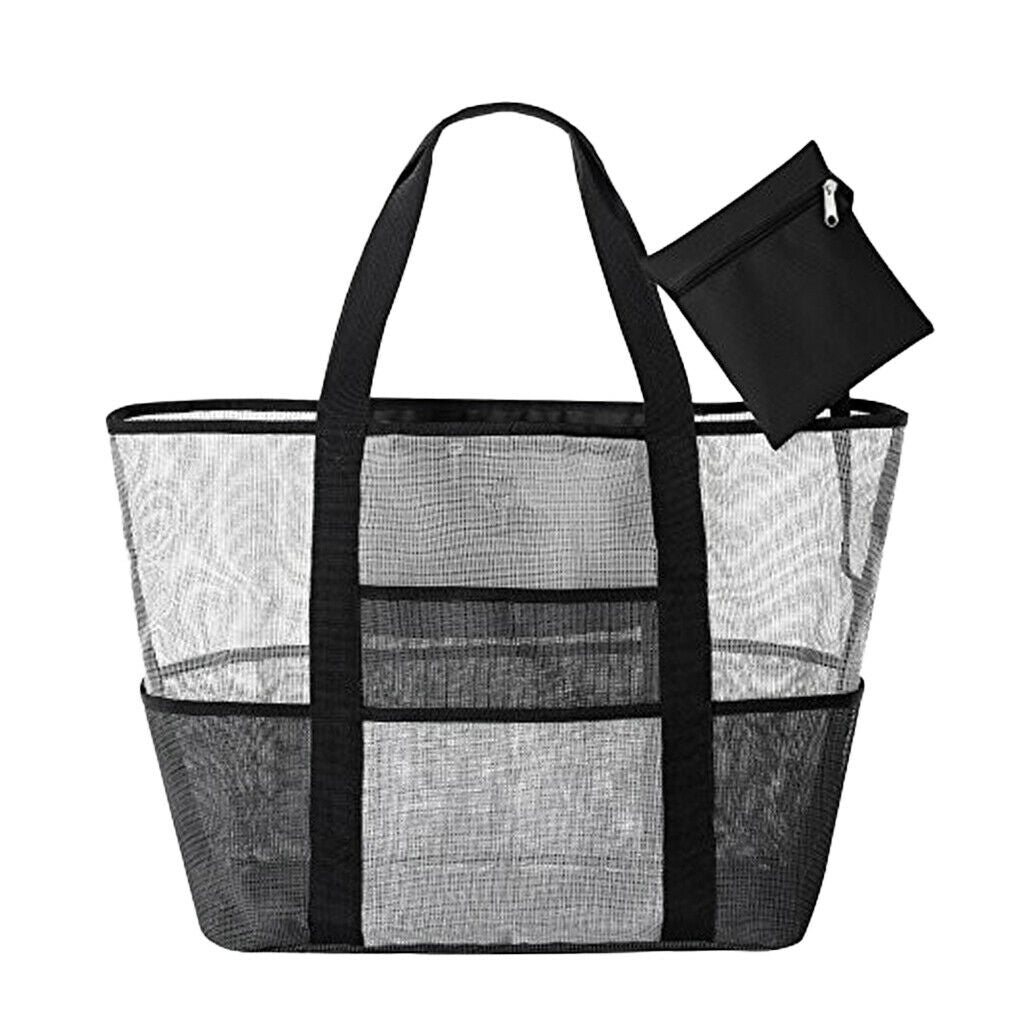 Folding Shoulder Handbag Reusable Tote Beach Shopping Travel Toiletry Bag
