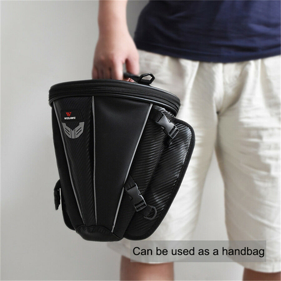 Motorcycle PU Carbon Fiber Color rear seat Tail Bag Tool bag Motorbike shoulder