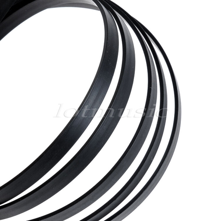 2 Pcs Guitar Bindings Purlfing Strips Body Project 1650 x 10 x 2mm Black ABS