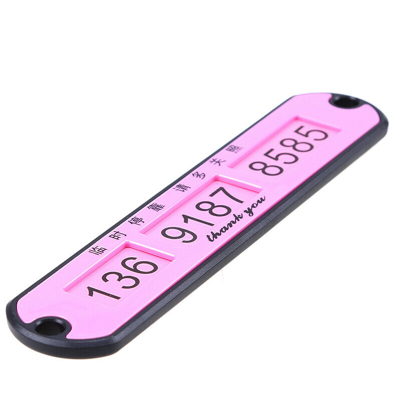 Car Interior Temporary Parking Card Notice Number Plate Suction Cup Universal