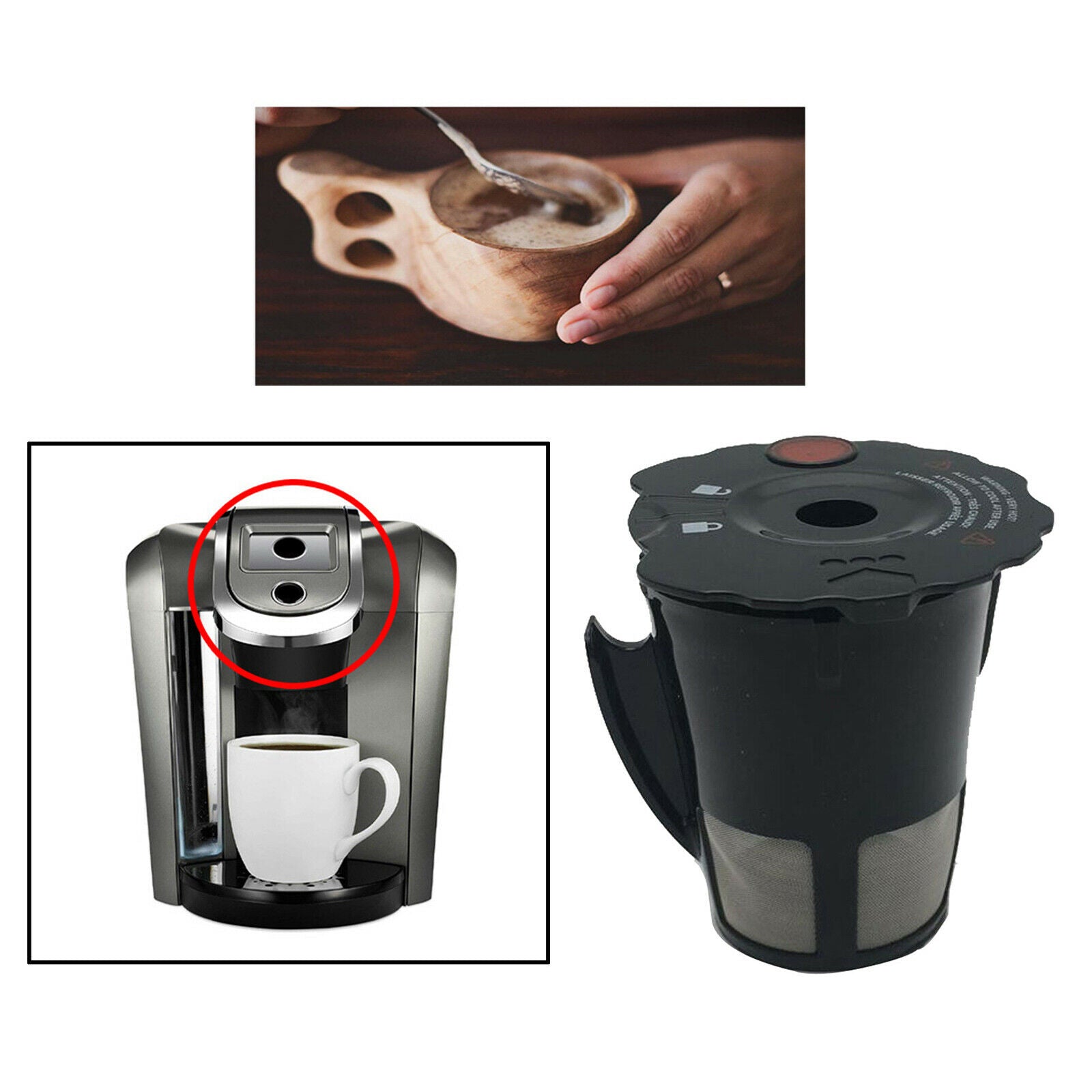 Universal Reusable K Cups For Keurig 2.0 Brewers Refillable Single Cup