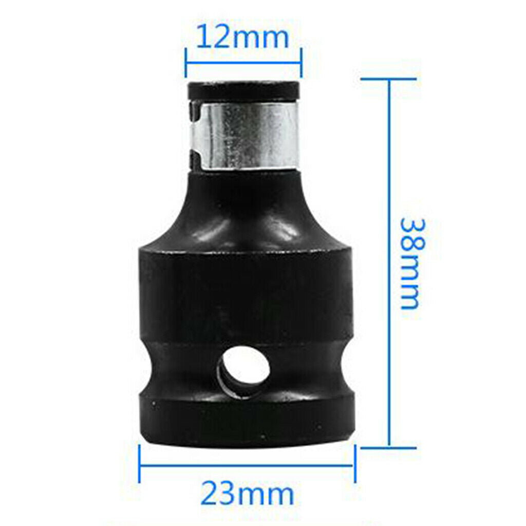 1pc 1 / 2inch To 1 / 4inch Hex Shaft Quick Release Screwdriver Bit Holder
