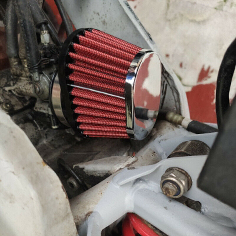 60mm Air Filter + Clamp Motorcycle ATV Carburetor Pod Cleaner Oval Intake Tube