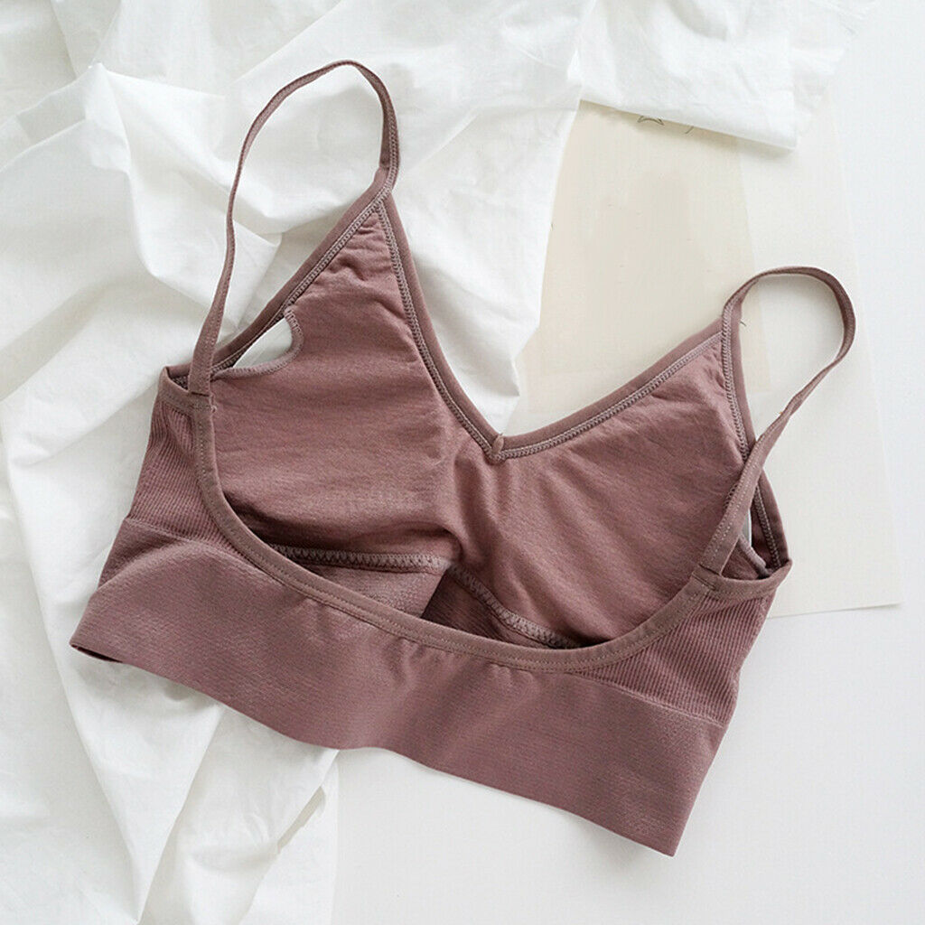 4pcs Women's V Neck Padded Bralette Comfort Bra Tank Top Sports Bra Camisole
