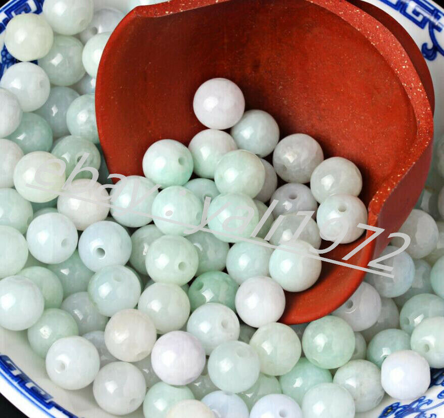 Wholesale 100PCS 7-8mm 100% Natural A grade Jade Jadeite Round Loose Beads