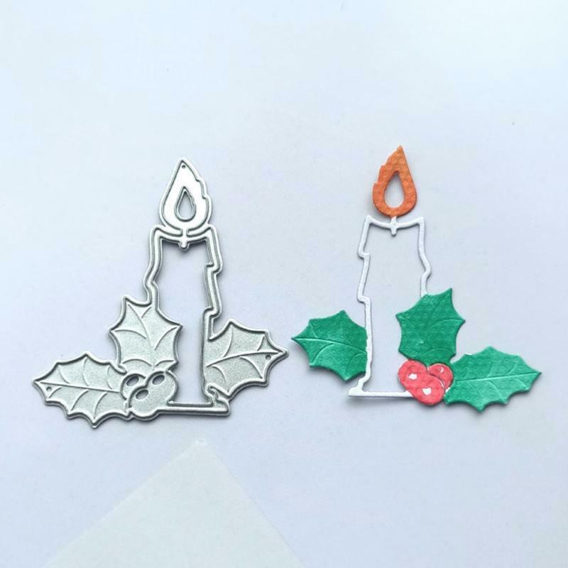 Christmas Candle Metal Cutting Dies Stencil DIY Scrapbooking Album Paper Card