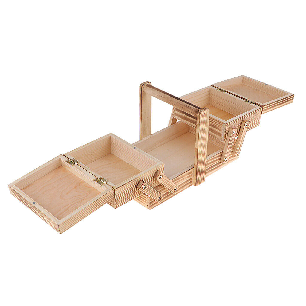 Wooden sewing box, sewing box, fold-out sewing box, sewing accessories,