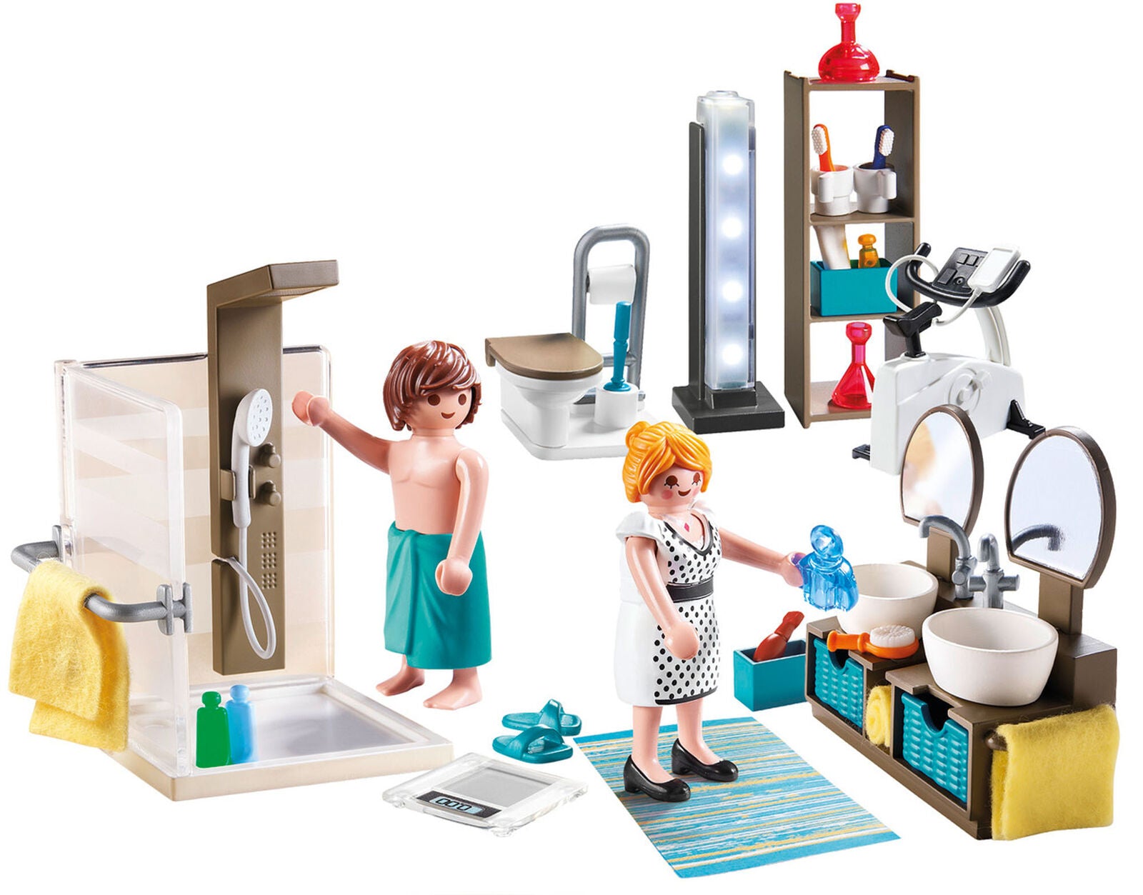 9268 Playmobil Bathroom with Working Lights City Life Suitable for ages 4 years
