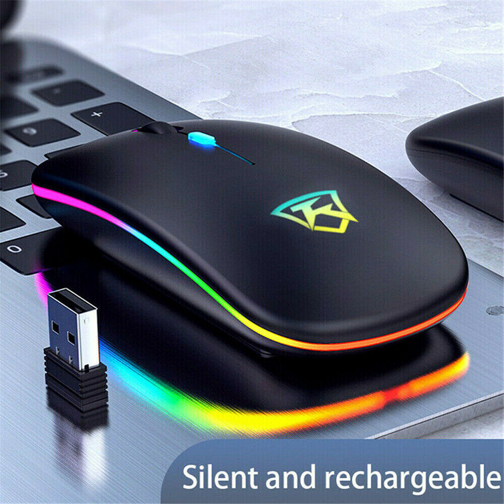 Rechargeable 2.4G 1600DPI Wireless Mouse Silent Optical Mice For PC Laptop Pro