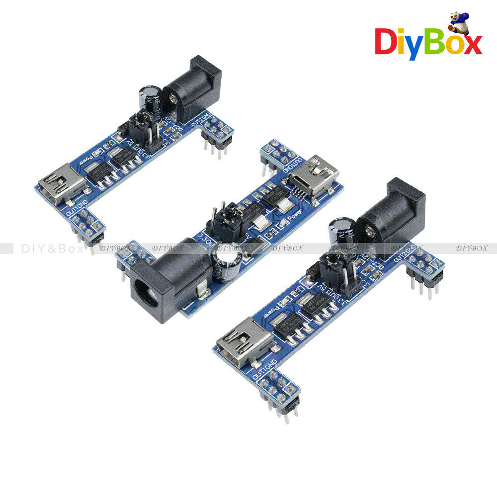 5Pcs MINI USB MB102 Breadboard Power Supply Module 3.3V 5V Solderless Arduino