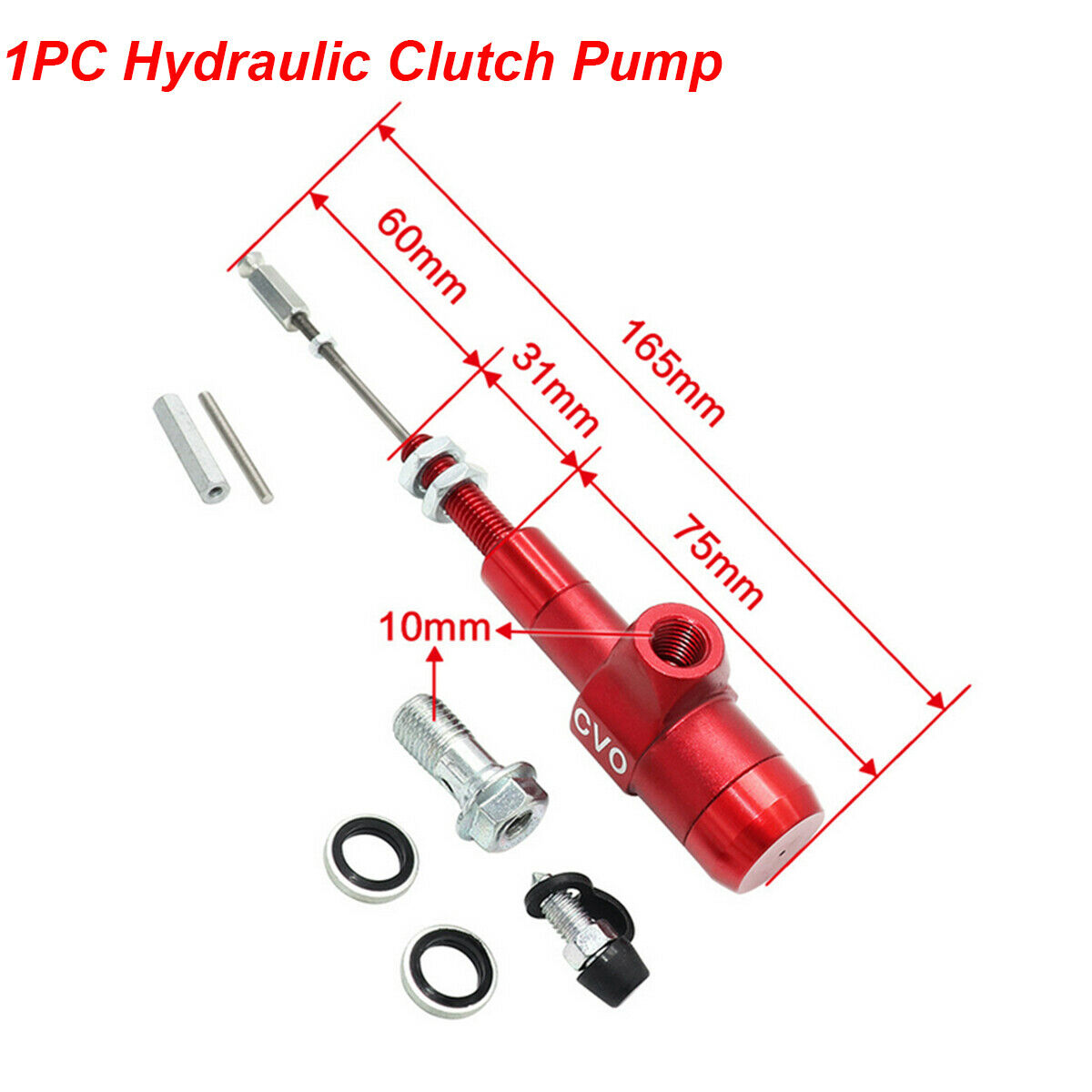 1PCS Universal Motorcycle CNC Aluminum Hydraulic Clutch Master Cylinder 12.7MM