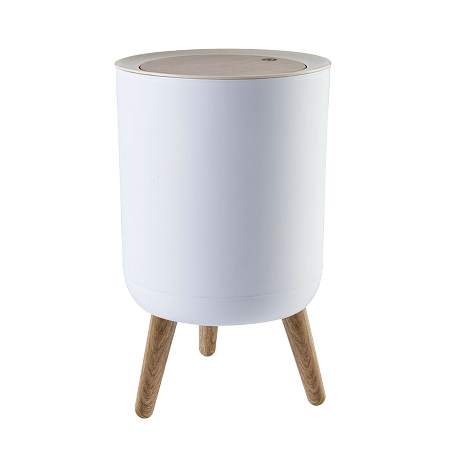Trash Can Round Press Lid High Foot Large Diameter Bedroom Toilet Waste Bin