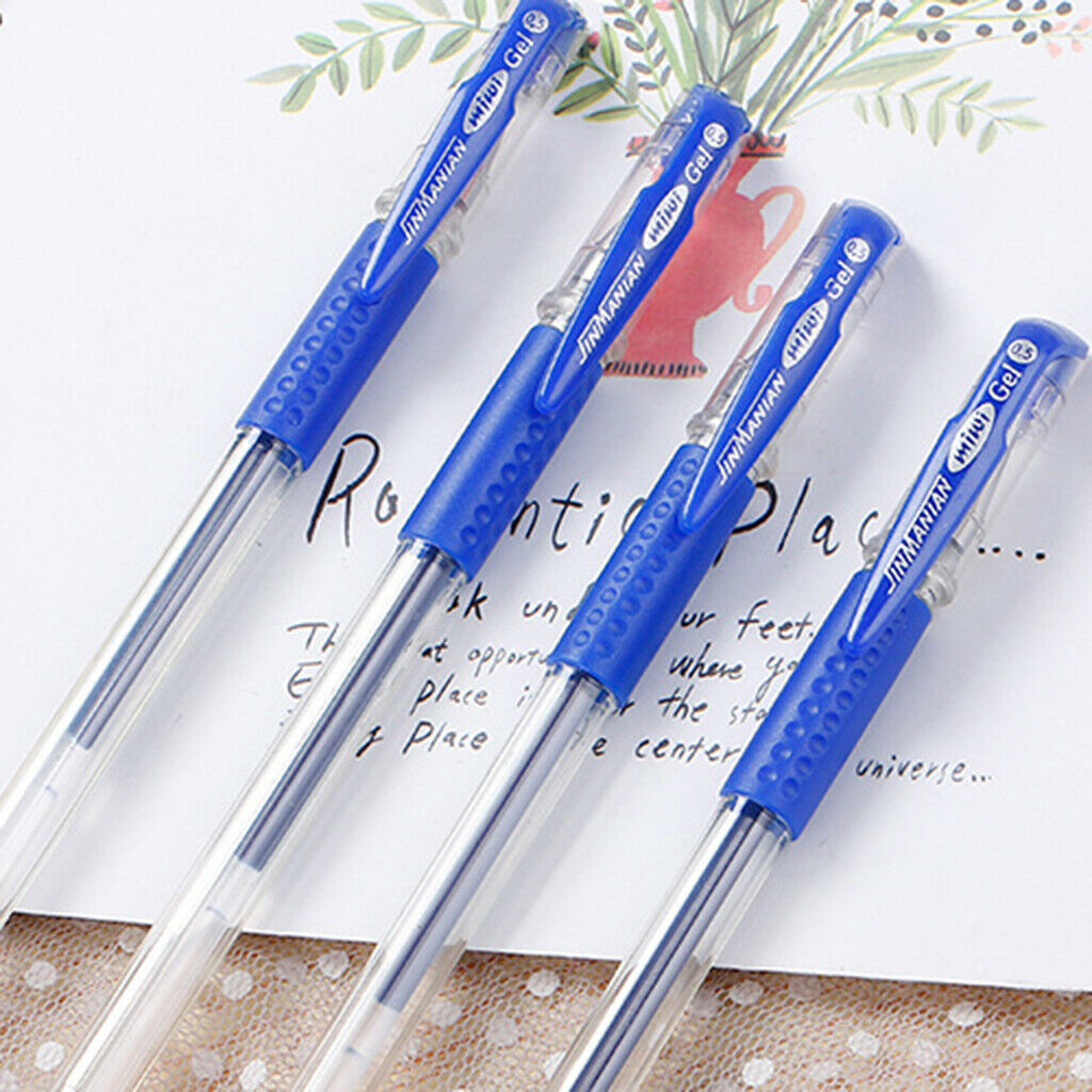 Pieces Medium 0.5mm Gel Pen Smooth for Office School Business Supplies Blue