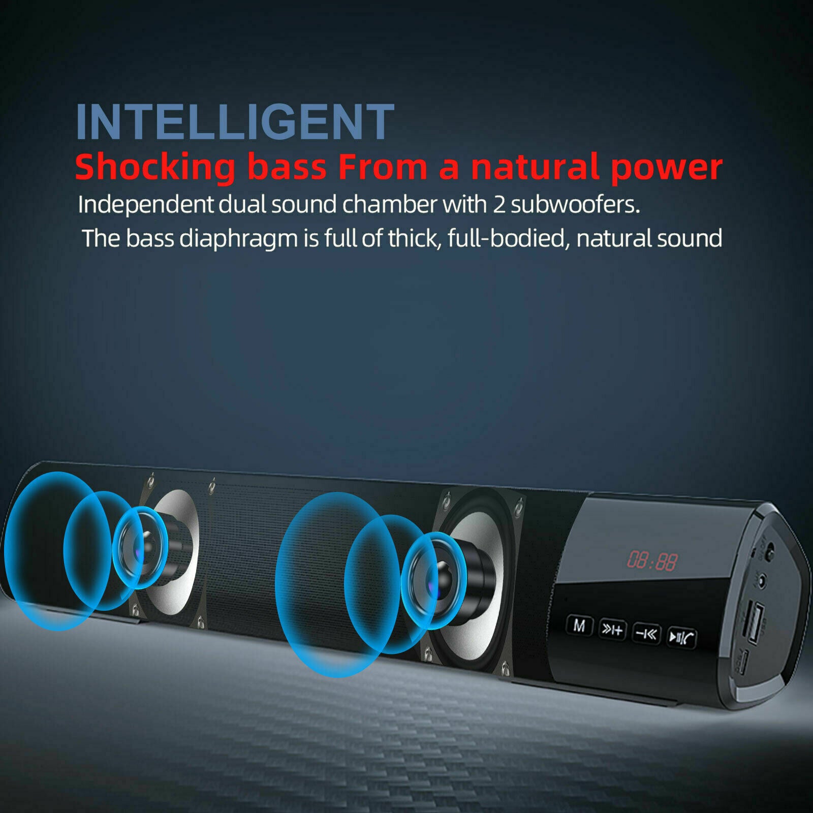Sound Bar TV Soundbar Wired & Bluetooth Wireless HomeTheater TV Stereo Speaker